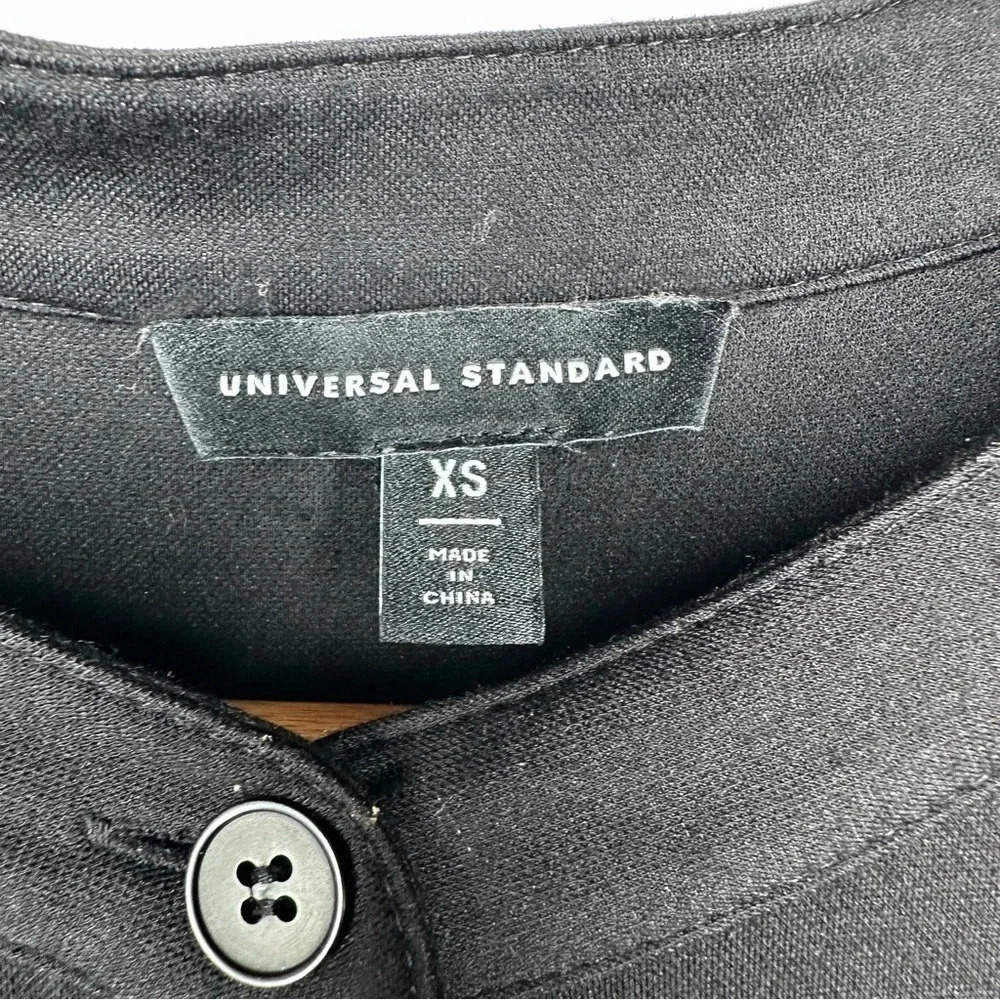 Universal Standard Black Button Front Wide Leg Jumpsuit Coveralls Size Xs 10-12 — image 6 of 8